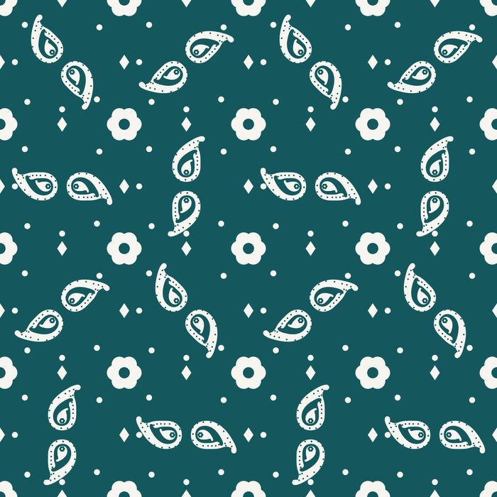 BANDANA 06 TEAL 100CO
