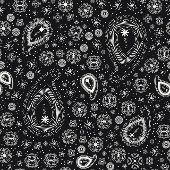 PAISLEY COUTURE 03 NOIR 100CO