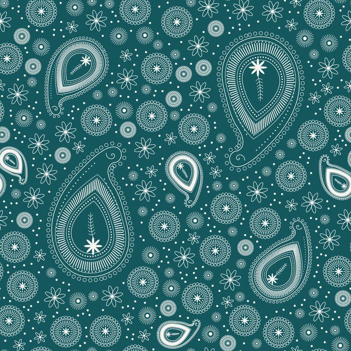 PAISLEY COUTURE 06 TEAL 100CO