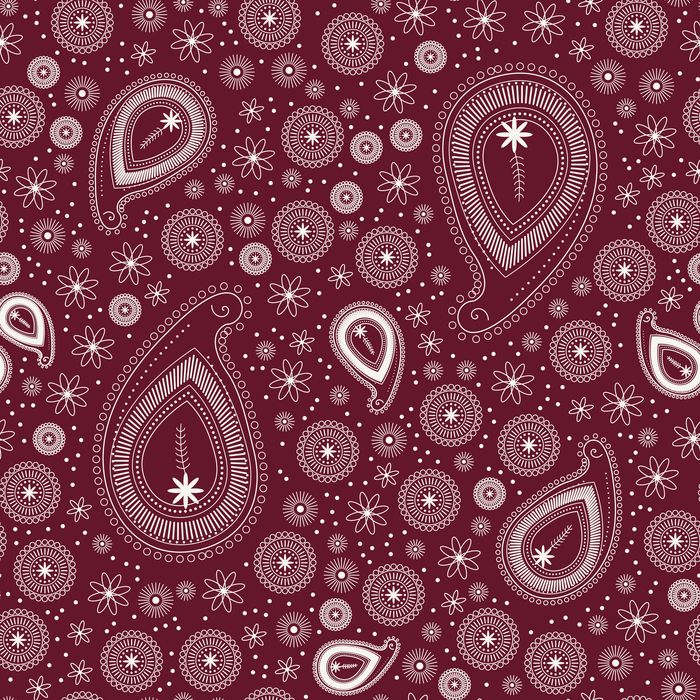 PAISLEY COUTURE 07 BORDEAUX...