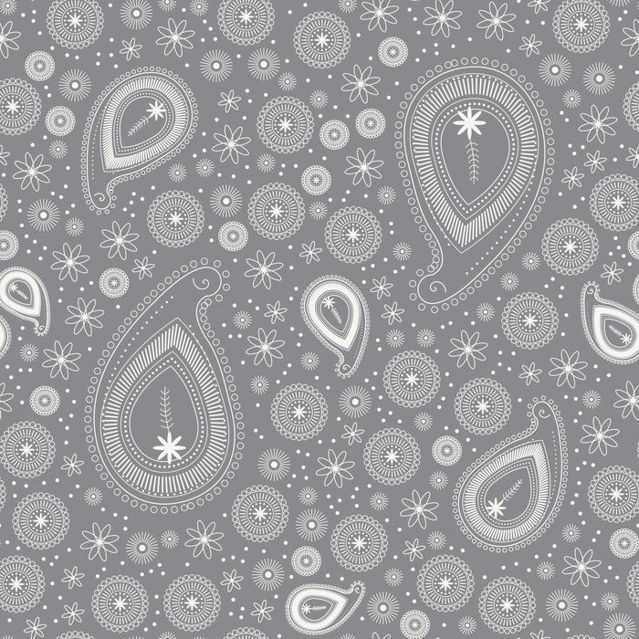 PAISLEY COUTURE 11 GRIS 100CO