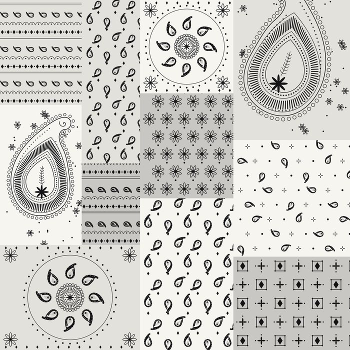 PATCHWORK BANDANA 09 BLANC...